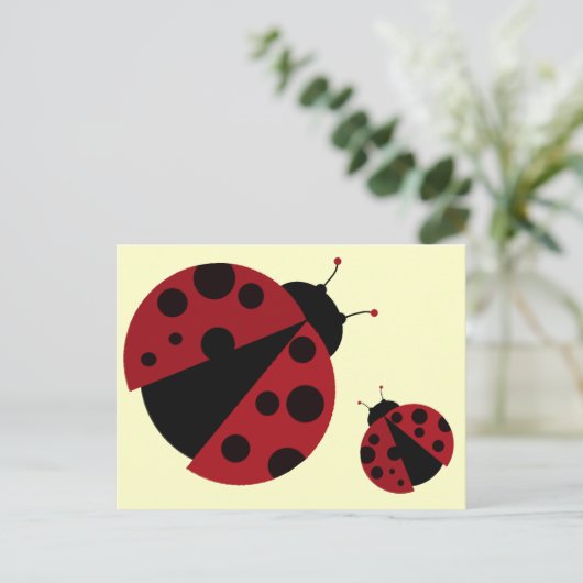 Ladybug Briefkaart (Staand voorkant)