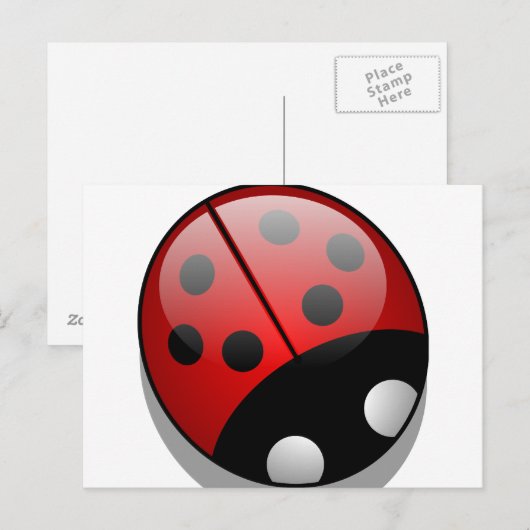 Ladybug Briefkaart (Voorkant / Achterkant)