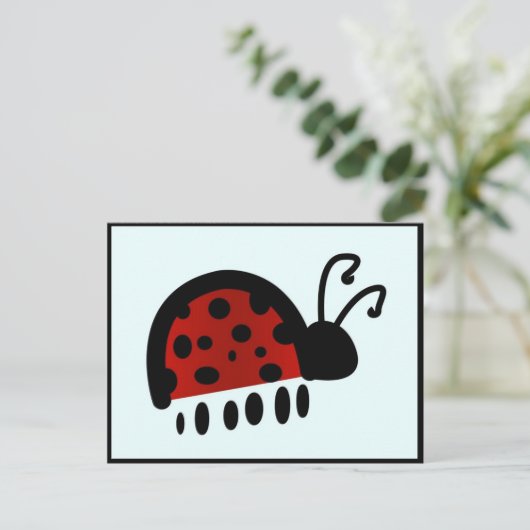 Ladybug Briefkaart (Staand voorkant)