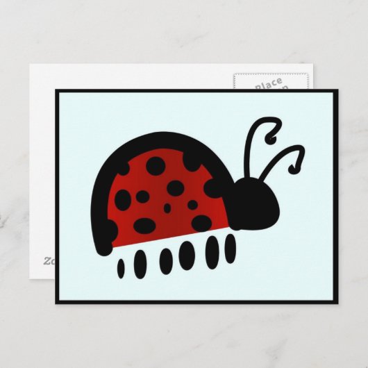 Ladybug Briefkaart (Voorkant / Achterkant)