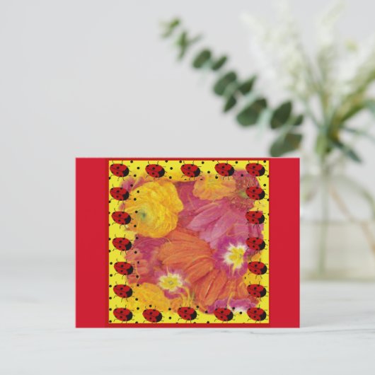 Ladybug Briefkaart (Staand voorkant)