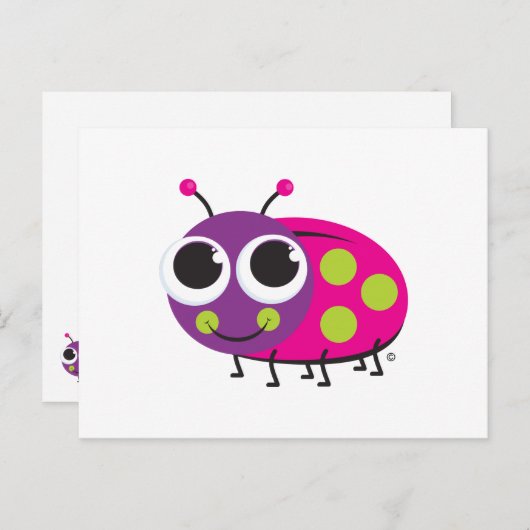 Ladybug-Briefkaart Briefkaart (Voorkant / Achterkant)