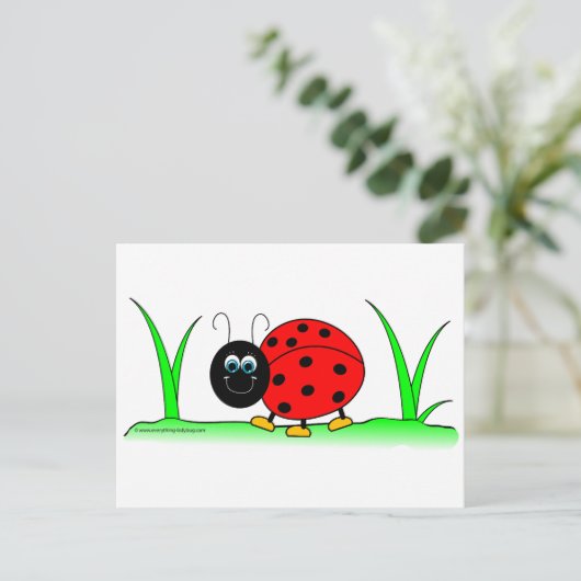 Ladybug-Briefkaart Briefkaart (Staand voorkant)
