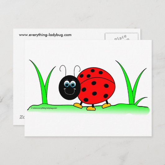 Ladybug-Briefkaart Briefkaart (Voorkant / Achterkant)