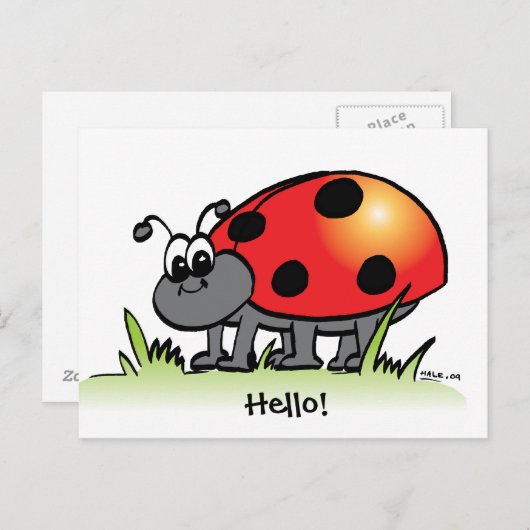 Ladybug-Briefkaart Briefkaart (Voorkant / Achterkant)