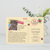 Ladybug Briefkaart Verjaardagsfeestje Uitnodiging (Staand voorkant)