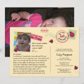 Ladybug Briefkaart Verjaardagsfeestje Uitnodiging (Voorkant / Achterkant)