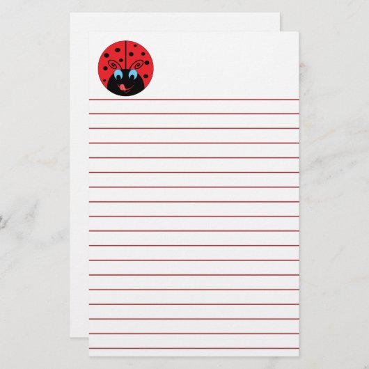 Ladybug Briefpapier (Voorkant / Achterkant)
