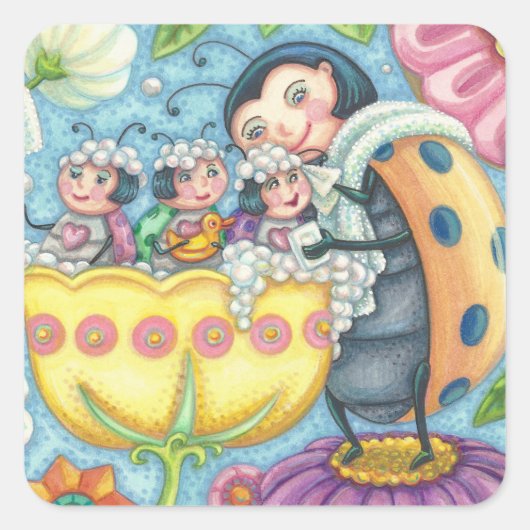 Ladybug Bubblebat LADYBUG FAMILIE STICKERS Sheet (Voorkant)