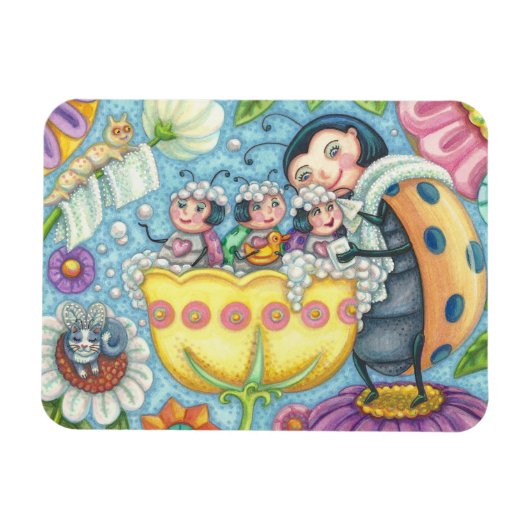 Ladybug Bubblebath LADYBUG FAMILIE MAGNEET (Horizontaal)