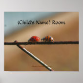 Ladybug Buddies Kinder Room Personalized Wall Post Poster (Voorkant)