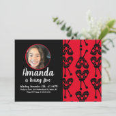 Ladybug Bug Insecte Geometrical Birthday Party Kaart (Staand voorkant)