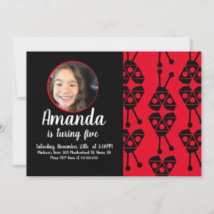 Ladybug Bug Insecte Geometrical Birthday Party Kaart