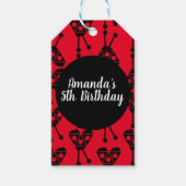Ladybug Bug Insecte Geometrical Birthday Party Red Cadeaulabel (Voorkant)