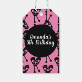 Ladybug Bug Insecte Geometrical Birthday Party Roz Cadeaulabel (Voorkant)