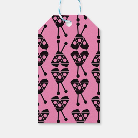 Ladybug Bug Insecte Geometrical Birthday Party Roz Cadeaulabel (Achterkant)