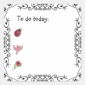 Ladybug Bullet Journal of Planner Square Sticker (Voorkant)