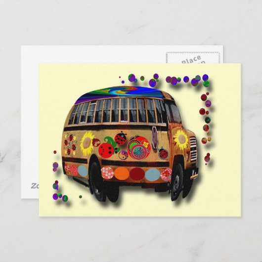 Ladybug Bus Briefkaart (Voorkant / Achterkant)