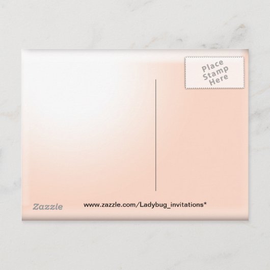 Ladybug Bus Uitnodiging Briefkaart (Achterkant)