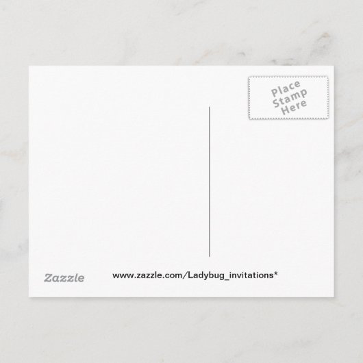 Ladybug Bus Uitnodiging Briefkaart (Achterkant)