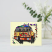 Ladybug Bus Uitnodiging Briefkaart (Staand voorkant)