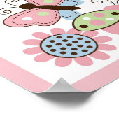 Ladybug Butterfly Nursery Wall Art Name Print (Hoek)