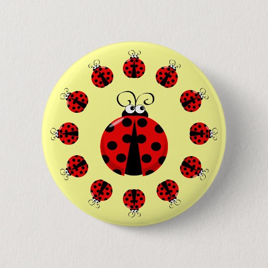 Ladybug-Button Ronde Button 5,7 Cm (Voorkant)