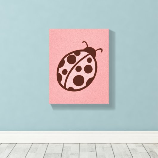 Ladybug Canvas Art Print (Insitu (Houten vloer))
