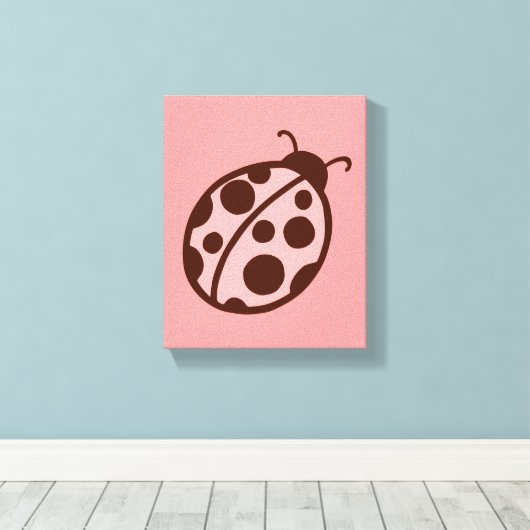 Ladybug Canvas Art Print (Insitu (Houten vloer))