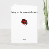 Ladybug Card - Aangepaste ladybug Art Card - Aange Feestdagen Kaart (Achterkant)