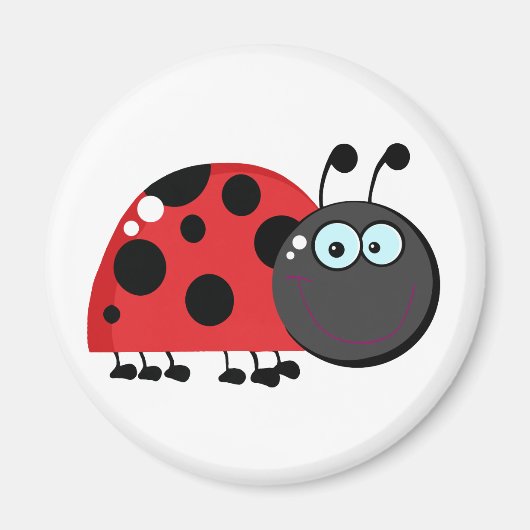 Ladybug Cartoon Karakter Magneet (Voorkant)