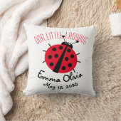 Ladybug Cartoon Schattige Geboorte Stat Rood Wit Z Kussen (Deken)