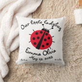 Ladybug Cartoon Schattige Geboorte Stat Rood Wit Z Kussen (Deken)