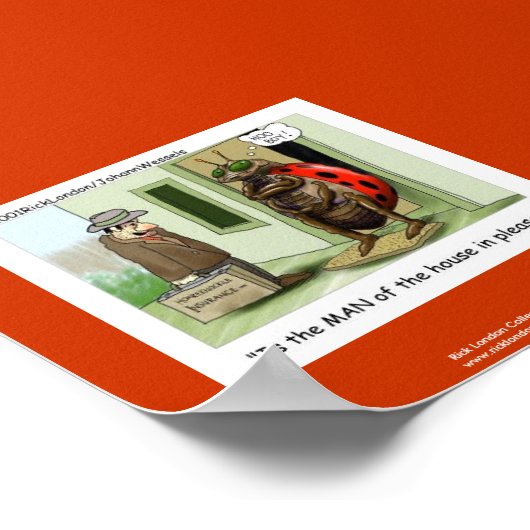 Ladybug Cartoon van Kwesties op het Poster van de  (Hoek)