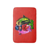 Ladybug & Cat Noir | Lucky & Charming Badmat (Voorkant Verticaal)