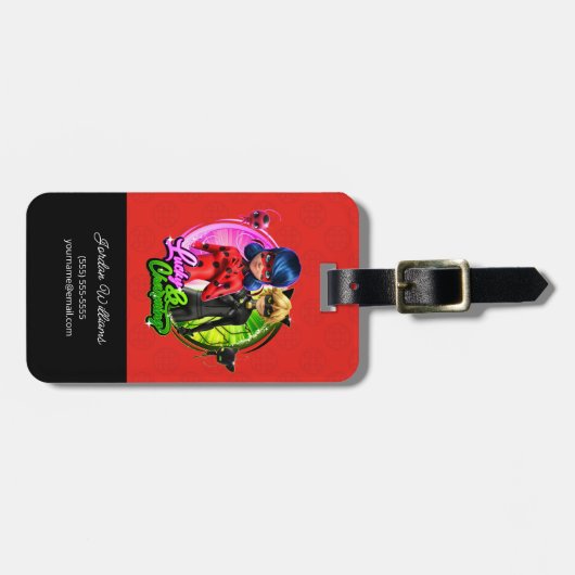 Ladybug & Cat Noir | Lucky & Charming Bagagelabel (Voorkant horizontaal)