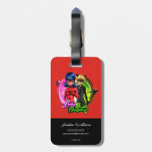 Ladybug & Cat Noir | Lucky & Charming Bagagelabel (Achterkant verticaal)