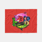 Ladybug & Cat Noir | Lucky & Charming Fleece Deken (Voorkant (Horizontaal))