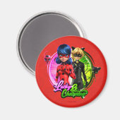 Ladybug & Cat Noir | Lucky & Charming Magneet (Voorkant / Achterkant)
