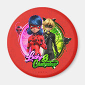 Ladybug & Cat Noir | Lucky & Charming Magneet (Voorkant)