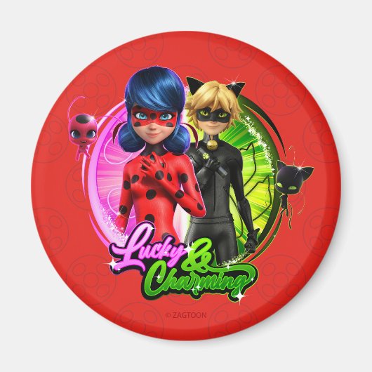Ladybug & Cat Noir | Lucky & Charming Magneet (Voorkant)