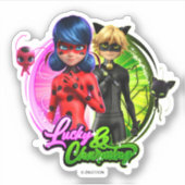 Ladybug & Cat Noir | Lucky & Charming Sticker (Voorkant)