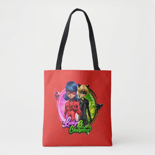 Ladybug & Cat Noir | Lucky & Charming Tote Bag (Voorkant)