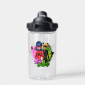 Ladybug & Cat Noir | Lucky & Charming Waterfles (Achterkant)