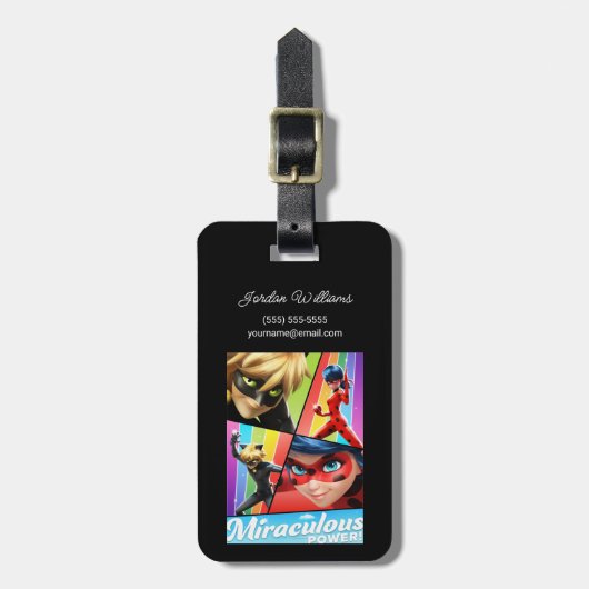 Ladybug & Cat Noir | Miraculeuze kracht! Bagagelabel (Voorkant verticaal)