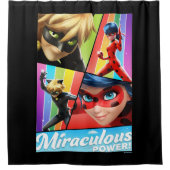 Ladybug & Cat Noir | Miraculeuze kracht! Douchegordijn (Voorkant)