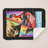 Ladybug & Cat Noir | Miraculeuze kracht! Sherpa Deken (Voorkant (horizontaal))