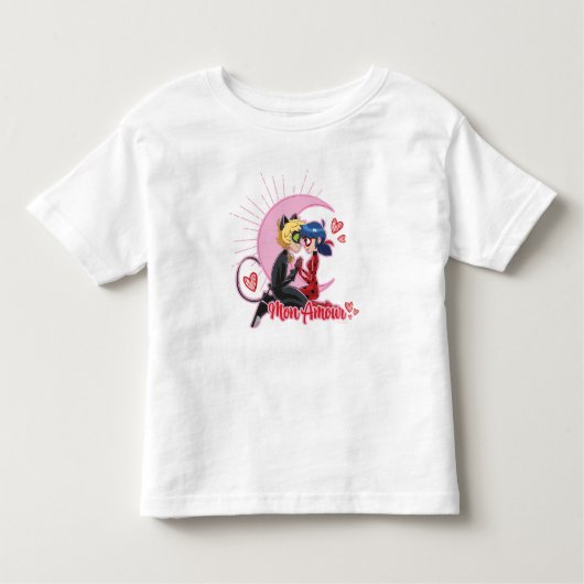 Ladybug & Cat Noir | Mon Amour Kinder Shirts (Voorkant)