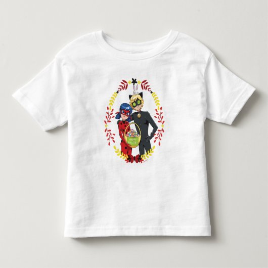 Ladybug & Cat Noir Paasmand Kinder Shirts (Voorkant)