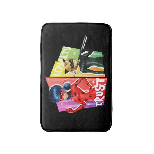 Ladybug & Cat Noir | Vertrouwen en loyaliteit Badmat (Voorkant Verticaal)